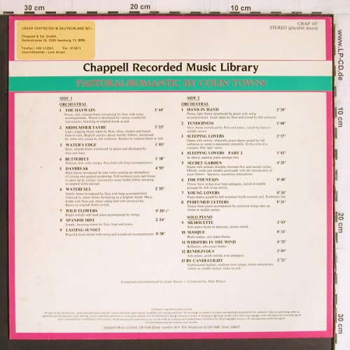 Towns,Colin: Pastoral/Romantic, Chappel(CHAP 107), UK, 1985 - LP - Y4896 - 6,00 Euro