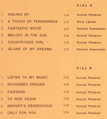 V.A.Melodie in the Sun: Orchestra Konrad Plaickner, SelectedS. (103), D, 1976 Typ: LP Best.-Nr.: Y4903 Preis: 6,00 Euro