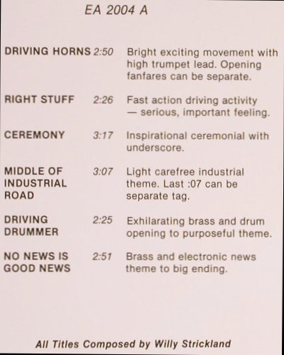 Strickland,Willy-Success-Industrial: Exhilarating,exciting,determined.., Emil Ascher Inc.(EA 2004), US, 1984 - LP - Y4904 - 6,00 Euro