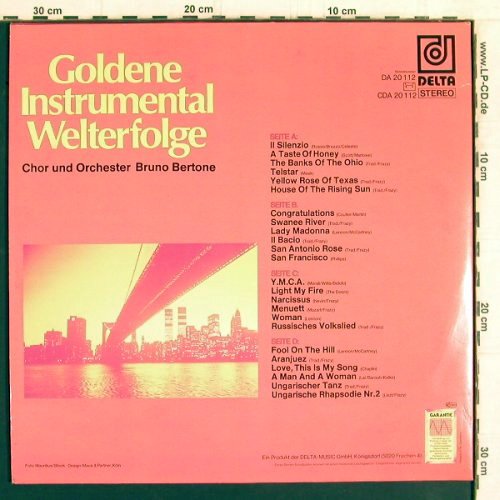 Bertone,Bruno - Chor und Orch.: Goldene Instrumental Welterfolge, Delta (DA 20 112), D, Foc Typ: 2LP Best.-Nr.: Y5017 Preis: 7,50 Euro