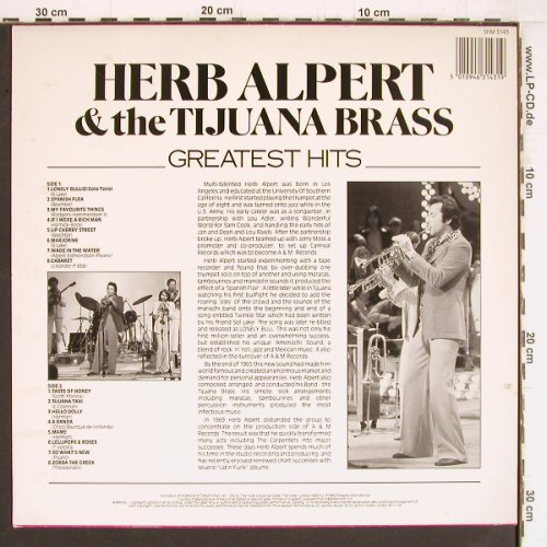 Alpert,Herb & Tijuana Brass: Greatest Hits, Hallmark (SHM 3143), UK, 1984 Typ: LP Best.-Nr.: Y5081 Preis: 6,00 Euro