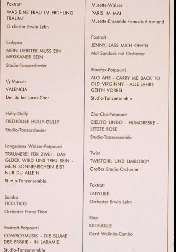 V.A.Tanzmusik für dich und mich: E.Lehn, F.Thon, Group X u.a. ,Foc, DSC (H 011), D, 28Tr. Typ: 2LP Best.-Nr.: Y5132 Preis: 6,00 Euro