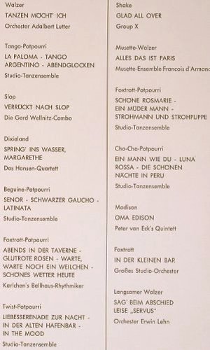 V.A.Tanzmusik für dich und mich: E.Lehn, F.Thon, Group X u.a. ,Foc, DSC (H 011), D, 28Tr. Typ: 2LP Best.-Nr.: Y5132 Preis: 6,00 Euro