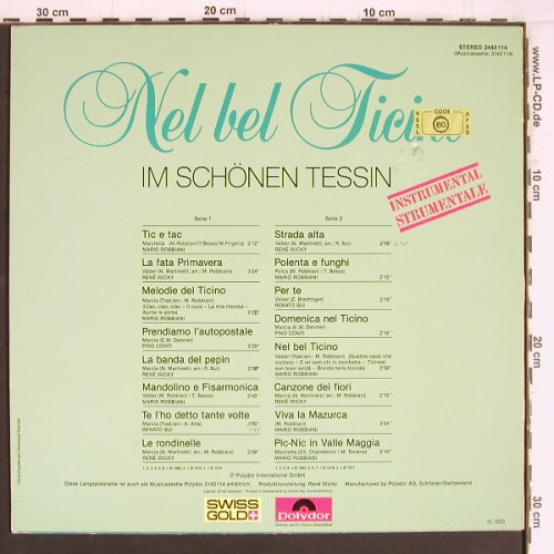 V.A.Nel bel Ticono: Im schönen Tessin, instrumental, Polydor (2443 114), CH Typ: LP Best.-Nr.: Y5147 Preis: 6,00 Euro