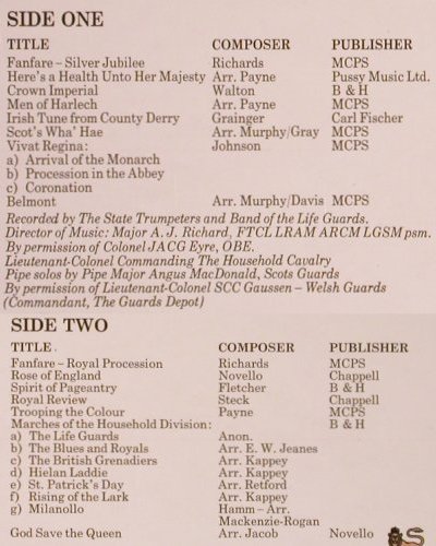 Band Of The Life Guards: The Queen' Silver Jubilee 1952-1977, K-tel (NE 963), UK, Foc, 1977 Typ: LP Best.-Nr.: Y5181 Preis: 9,00 Euro