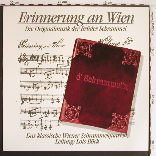 Wiener Schrammelquartett: Erinnerung an Wien,Brüder Schrammel, Teldec (244 863-1 AO), D, 1989 Typ: LP Best.-Nr.: Y5190 Preis: 7,50 Euro
