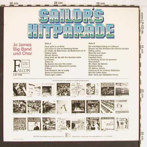 James,Jo mit Chor und Orch.: Sailors Hitparade,28Shanties a gogo, Falcon (L-ST 7085), D Typ: LP Best.-Nr.: Y5194 Preis: 5,00 Euro