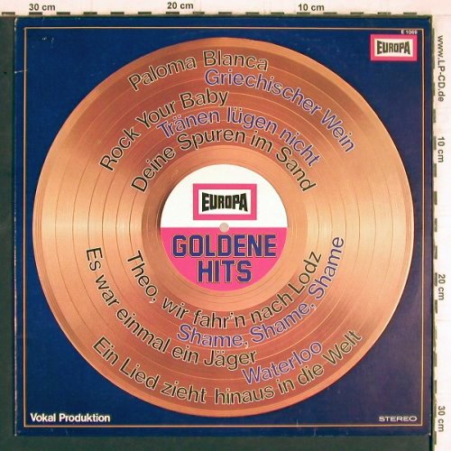 Reichel,Udo Orchester,Hiltonaires: Goldene Hits, Vocal Produktion, Europa (E 1069), D, 1976 Typ: LP Best.-Nr.: Y5195 Preis: 5,00 Euro