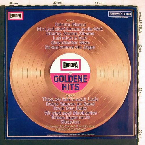 Reichel,Udo Orchester,Hiltonaires: Goldene Hits, Vocal Produktion, Europa (E 1069), D, 1976 Typ: LP Best.-Nr.: Y5195 Preis: 5,00 Euro