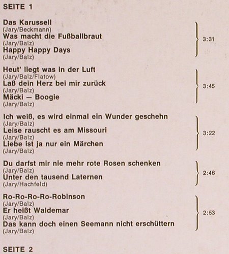 Klein,Ferdy/Jary,Michael  Chor&Orch: Happy Happy Days, 28 heiße Hits, Ariola, Club Sonderaufl. (61 135), D Typ: LP Best.-Nr.: Y5197 Preis: 5,00 Euro
