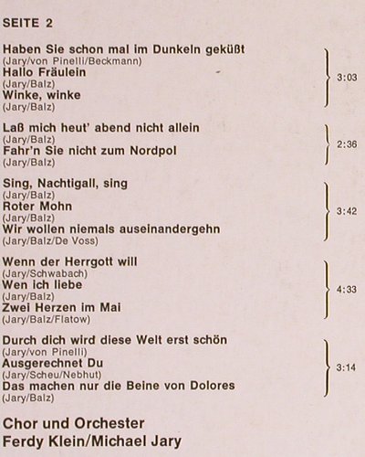 Klein,Ferdy/Jary,Michael  Chor&Orch: Happy Happy Days, 28 heiße Hits, Ariola, Club Sonderaufl. (61 135), D Typ: LP Best.-Nr.: Y5197 Preis: 5,00 Euro