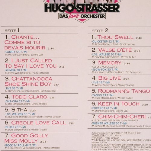 Strasser,Hugo & Tanz-Orch.: Die Tanzplatte '86, Club Edition, EMI(42 636), D, 1985 - LP - Y5199 - 6,00 Euro