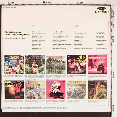 Webb,Kai - Chor und Orch.: Die 20 besten Tanz u.Party Hits, Maritim (47 435), D, 1976 Typ: LP Best.-Nr.: Y5203 Preis: 5,00 Euro