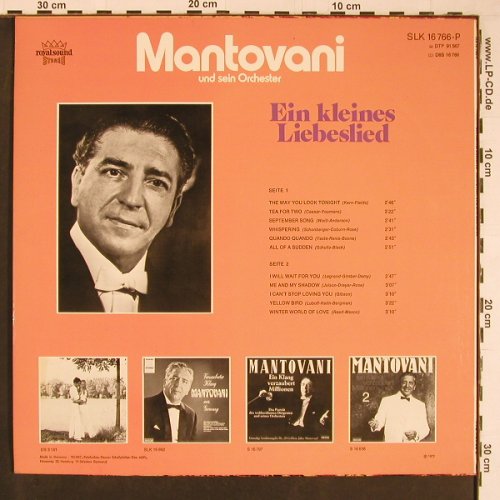 Mantovani & sein Orchester: Ein kleines Liebeslied, Decca, Muster(SLK 16766-P), D, 1972 - LP - Y522 - 7,50 Euro