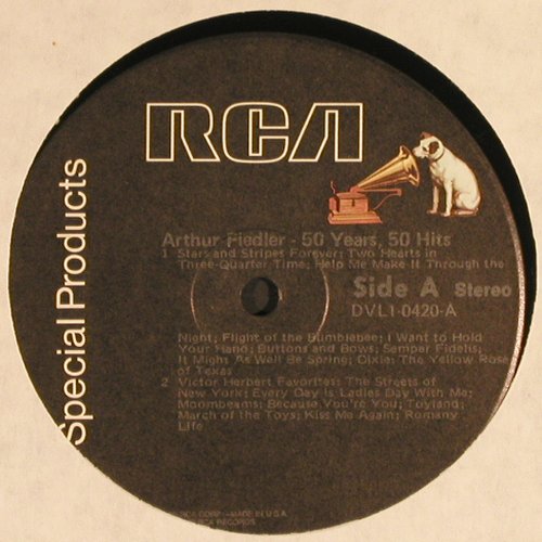 Fiedler,Arthur: 50 Years 50 Hits, RCA Special Products (DVL 1-0420), US, Ri, 1979 Typ: LP Best.-Nr.: Y5237 Preis: 6,00 Euro