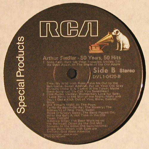 Fiedler,Arthur: 50 Years 50 Hits, RCA Special Products (DVL 1-0420), US, Ri, 1979 Typ: LP Best.-Nr.: Y5237 Preis: 6,00 Euro