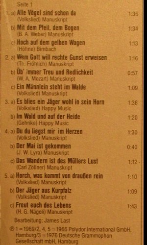 Last,James: Unsere Schönsten Volkslieder, Polydor(2437 992), D, 1976 - LP - Y5255 - 6,00 Euro