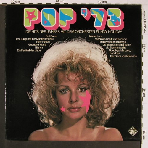 Holiday,Sunny Orch.: Pop '73 - die Hits des Jahres, Telefunken, Promo stol (NT 824), D, 1973 Typ: LP Best.-Nr.: Y525 Preis: 6,00 Euro