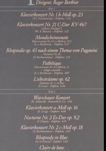 Clayderman,Richard: Rhapsodie, Royal Philh.Orch., Teldec (43 336 7), D,Club Ed., 1985 Typ: LP Best.-Nr.: Y5278 Preis: 7,50 Euro