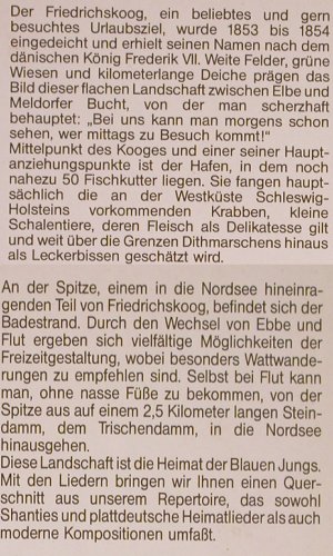 Blaue Jungs Friedrichskoog: Wenn der Wind weiht...(Signaturen), Exclusiv-Ton (MR 2024), D Typ: LP Best.-Nr.: Y5359 Preis: 9,00 Euro