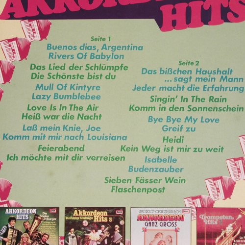 Fidelen Limburger,Die: Akkordeon Hits 5, Europa (111 104.3), D, 1978 Typ: LP Best.-Nr.: Y5365 Preis: 5,00 Euro