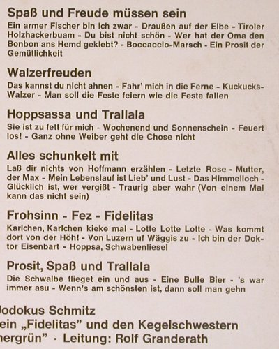 Hartung,Erwin u. Jodokus Schmitz: Die große Stimmungsbombe, Volksplatte (SMVP 6001), D Typ: LP Best.-Nr.: Y5414 Preis: 5,00 Euro