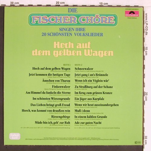 Fischer Chöre: Hoch auf dem gelben Wagen, Polydor Club-Ed. (42 222 0), D Typ: LP Best.-Nr.: Y5427 Preis: 5,00 Euro