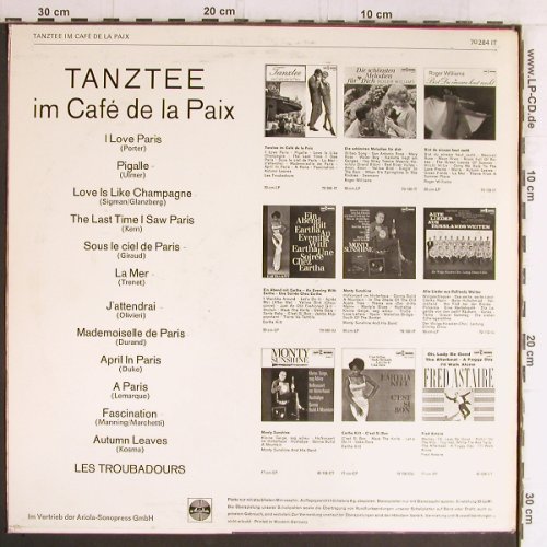 Les Troubadours: Tanztee im Cafe de la Paix(instrum), Kapp Rec.(70 284 IT), D,  - LP - Y5444 - 6,00 Euro