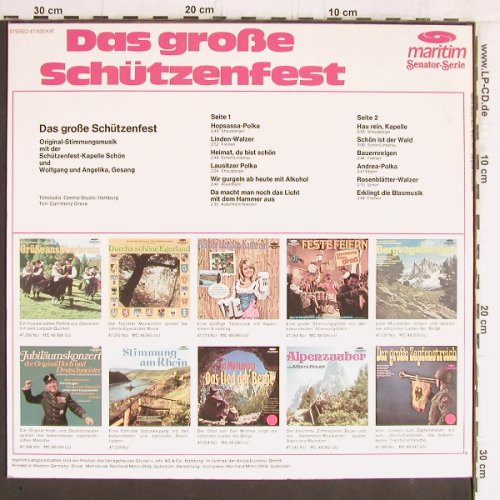 Schützenfest-Kapelle Schön: Das große Schtzenfest, Maritim(47 820 XAT), D,  - LP - Y5465 - 5,00 Euro