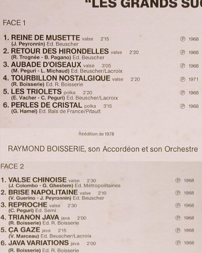 Boisserie,Raymond: Les Grands Succes du Musette, MFP (2M 026 13390), F, 1978 Typ: LP Best.-Nr.: Y5467 Preis: 6,00 Euro