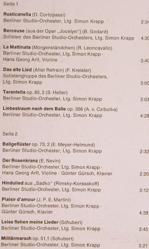 Berliner Studio-Orchester&Sollisten: Von mir zu dir,Reigen unverg.Melod, Bild&Funk-Musik für Dich (111 553 PY), D, 1967 Typ: LP Best.-Nr.: Y5581 Preis: 6,00 Euro