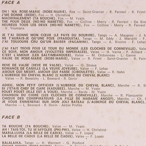 Trabucco,Robert  et son Ens.Musette: 50 Airs D'Operettes Celebres, Bel Air(7014), F,  - LP - Y5594 - 9,00 Euro