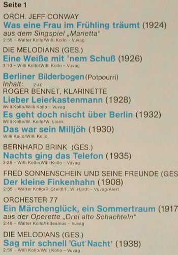V.A.Die große Mondscheinfahrt: mit Willi u.Walter Kollo, Hansa (28 977 OT), D, 1977 Typ: LP Best.-Nr.: Y5610 Preis: 4,00 Euro