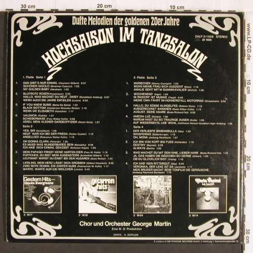 Martin,George & Chor+Orch.: Hochsaison Im Tanzsalon, Foc, Metronome(DALP 2/1928), D, 1970 - 2LP - Y5612 - 6,00 Euro