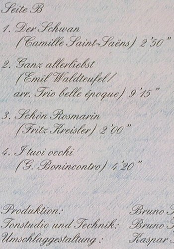 Trio Belle Epoque: Erinnerungen an das Cafe-Haus, Gold Record(GOLD LP 11043), CH, 1978 - LP - Y5613 - 6,00 Euro