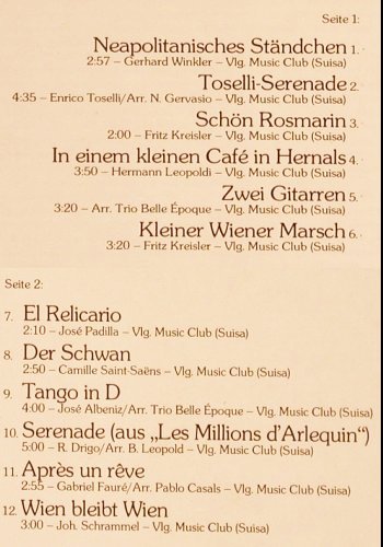 Trio Belle Epoque: Wunsch Konzert im Cafe-Haus, Gold Record(31 5424), D,m--/vg+, 1980 - LP - Y5616 - 5,00 Euro