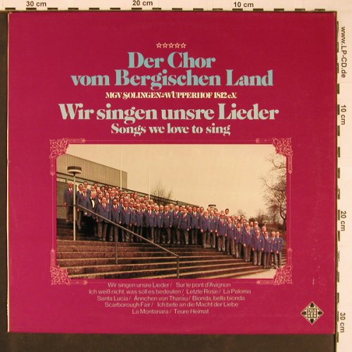 Männergesangv. Solingen-Wupperhof: Wir singen unsere Lieder, Telefunken(SLE 14 731-P), D, Muster, 1973 - LP - Y562 - 9,00 Euro