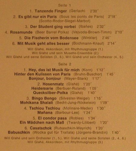 Glahe,Will: Das goldene Akkordeon, 25 Jahre.., Decca (S 17 004-P), D, Foc, 1973 Typ: LP Best.-Nr.: Y5664 Preis: 6,00 Euro