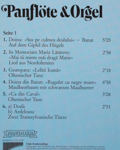 Zamfir,Gheorghe & Marcel Cellier: Panflöte und Orgel, Club-Sonderaufl, Pandora (64 752 9), D, 1977 Typ: LP Best.-Nr.: Y5673 Preis: 6,00 Euro