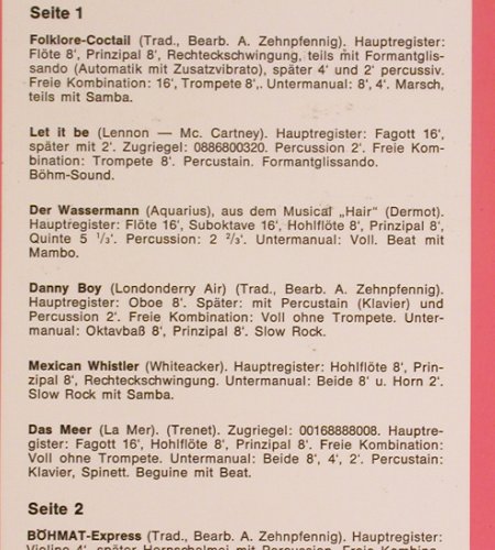 Zehnpfennig,Ady: Böhmat Express- No.1, Orgel CnT/L, Dr.Böhm (Z3), D Typ: LP Best.-Nr.: Y5680 Preis: 7,50 Euro