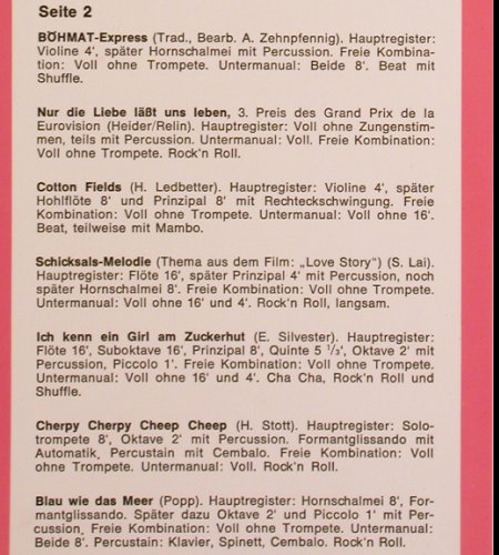 Zehnpfennig,Ady: Böhmat Express- No.1, Orgel CnT/L, Dr.Böhm (Z3), D Typ: LP Best.-Nr.: Y5680 Preis: 7,50 Euro