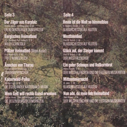 V.A.Heimat Schöne Heimat Folge 2: Westfäl.Nachtig,F.Wunderlich...,Foc, Karussell (2652 036), D, Ri, 1972 Typ: 2LP Best.-Nr.: Y5685 Preis: 6,00 Euro