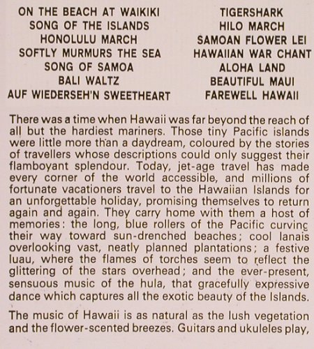 Kilima Hawaiians: Farewell Hawaii, Embassy (EMB 31010), NL, Ri, 1966 Typ: LP Best.-Nr.: Y5695 Preis: 7,50 Euro