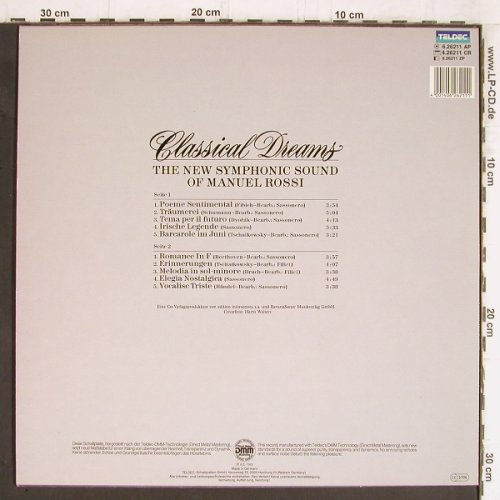 Rossi,Manuel: Classical Dreams, Teldec (6.26211), D, 1985 Typ: LP Best.-Nr.: Y5701 Preis: 7,50 Euro