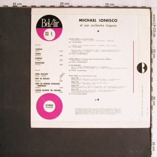 Ionesco,Michael et son Orch.Tzigane: Amour Tzigane, vg+/vg+, Bel Air (311005), F Typ: 10" Best.-Nr.: Y5875 Preis: 6,00 Euro