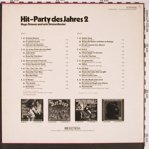 Strasser,Hugo & Tanz-Orch.: Hit Parrty des Jahres 2, HörZu(C 062-29 588), D, 1974 - LP - Y587 - 7,50 Euro