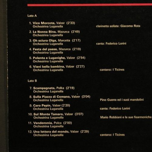 Orchestrina Luganella: Direzione Mario Robbiani, Helvetia(H 200), CH, 1970 - LP - Y603 - 7,50 Euro