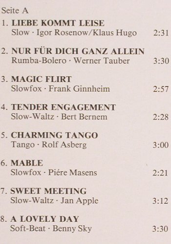 Bachmann Orchester, Eric: Liebe Kommt Leise, Earl (EL 76083), A, 1984 Typ: LP Best.-Nr.: Y6091 Preis: 9,00 Euro