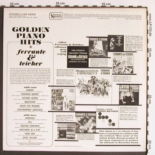 Ferrante & Teicher: Golden Piano Hits, UA (UAS 6269), US, 1963 Typ: LP Best.-Nr.: Y6365 Preis: 12,50 Euro