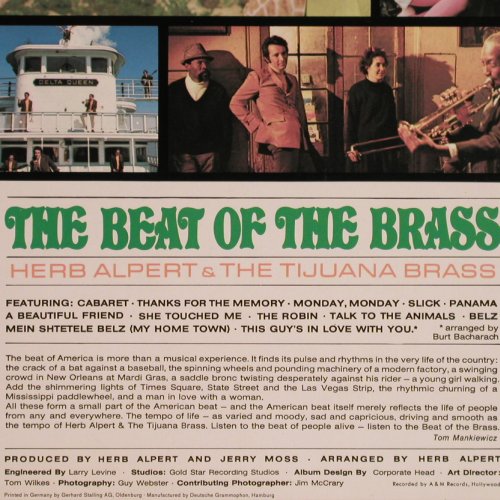 Alpert,Herb & Tijuana Brass: The Beat Of The Brass, AM (212 035), D, 1968 Typ: LP Best.-Nr.: Y6376 Preis: 7,50 Euro